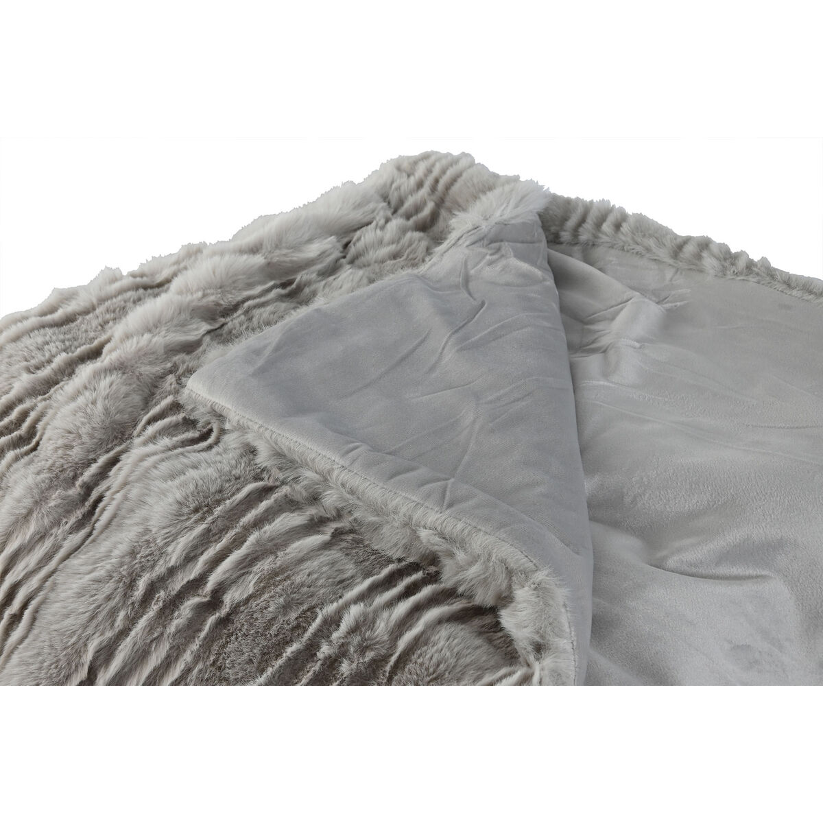 Coperta Home ESPRIT Grigio chiaro 220 x 240 x 1 cm